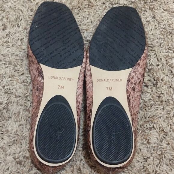 Donald Pliner Women's Deedee 7M Faux Snakeskin Pink/Purple Slip on Loafer Flats - Picture 6 of 12